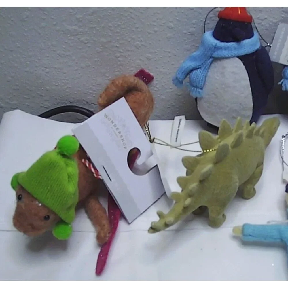 NWT Target Wondershop Christmas Ornament Bundle Dinosaur Alien Sheep penguins 7